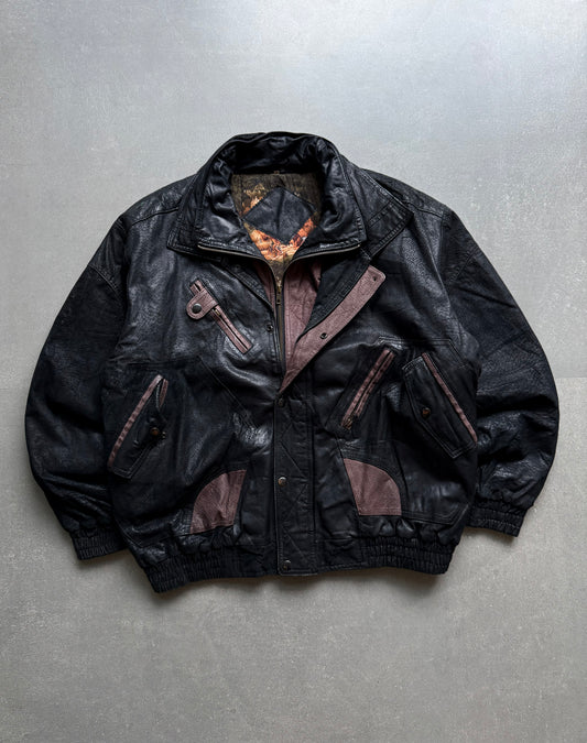 VINTAGE DESIGNER LEATHER JACKET 
(Rare find)