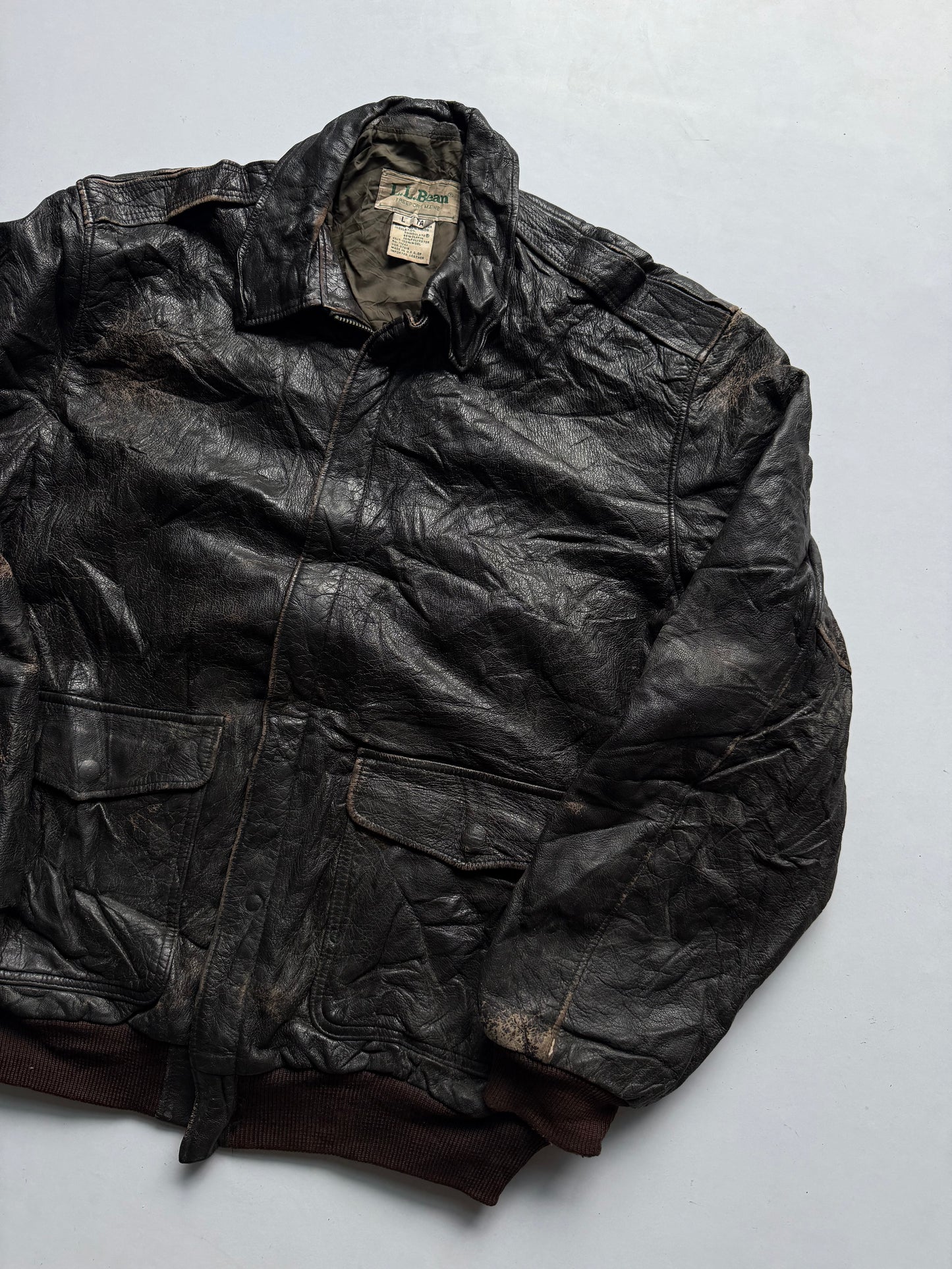 VINTAGE LL BEAN LEATHER JACKET