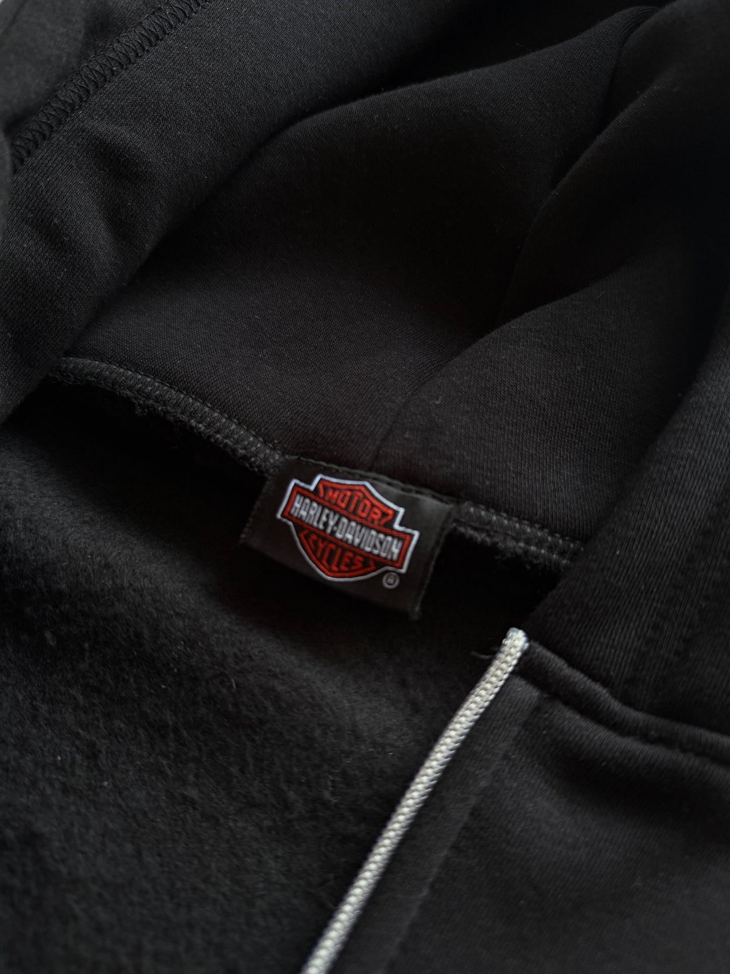 VINTAGE Y2K STYLE HARLEY  HOODED ZIPPER