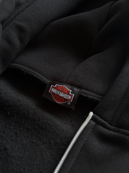 VINTAGE Y2K STYLE HARLEY  HOODED ZIPPER