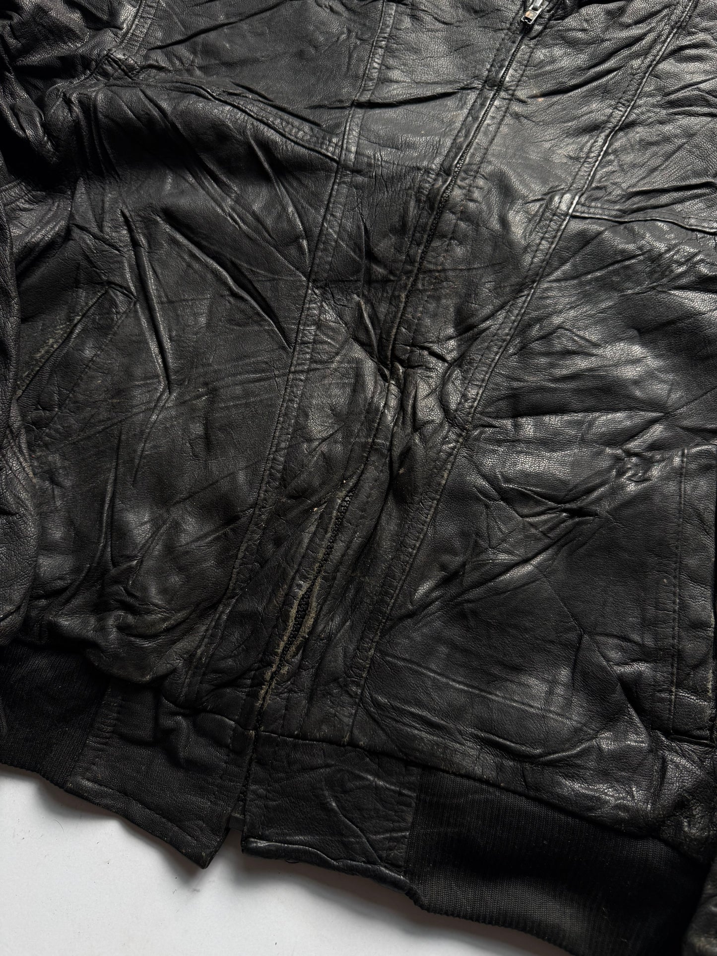 VINTAGE WORLD MAP LEATHER JACKET