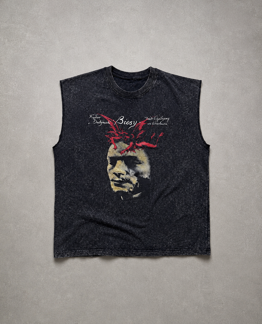 VINTAGE INSPIRED ACID WASH SLEEVES TEE