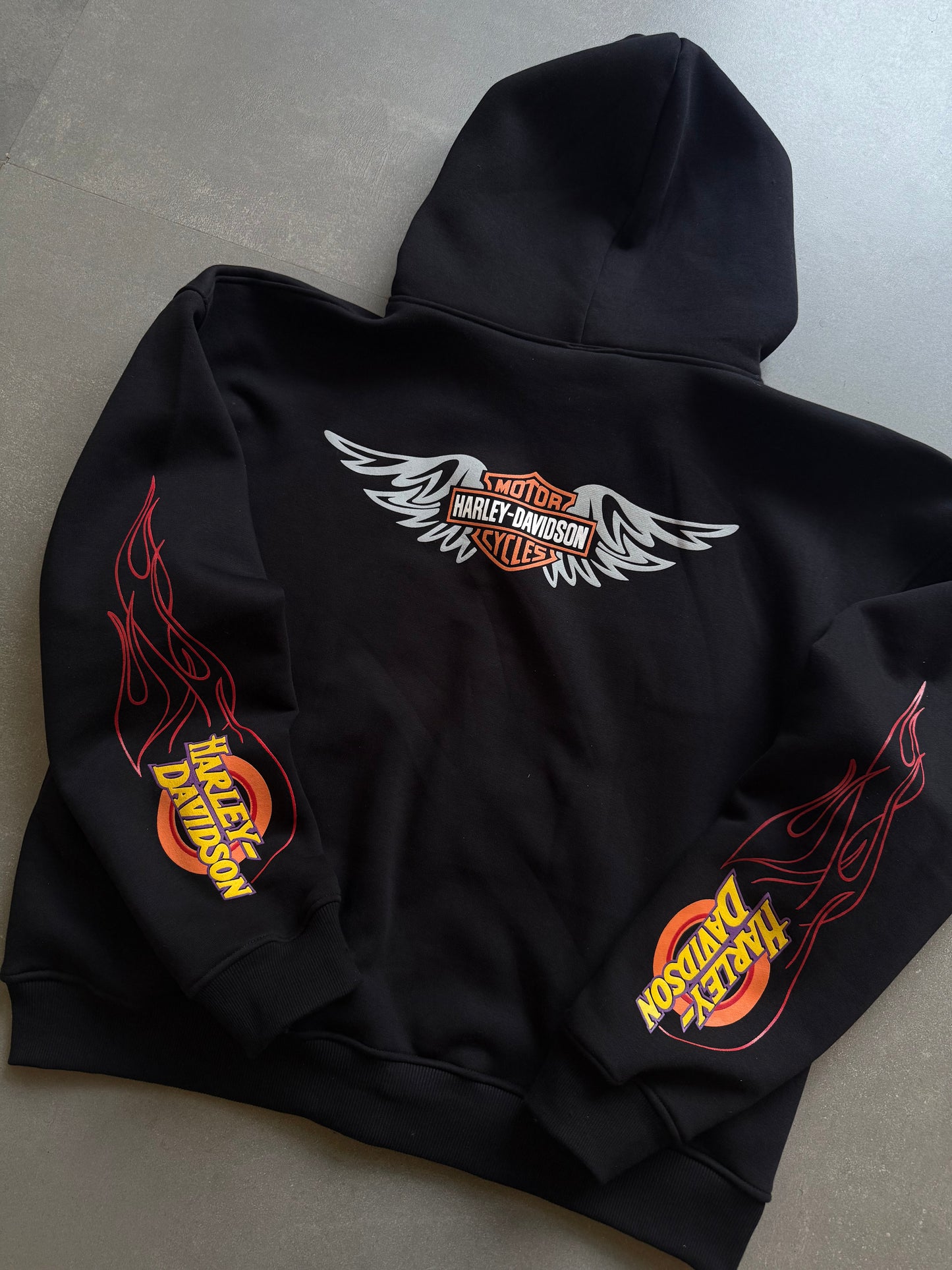 VINTAGE Y2K STYLE HARLEY  HOODED ZIPPER