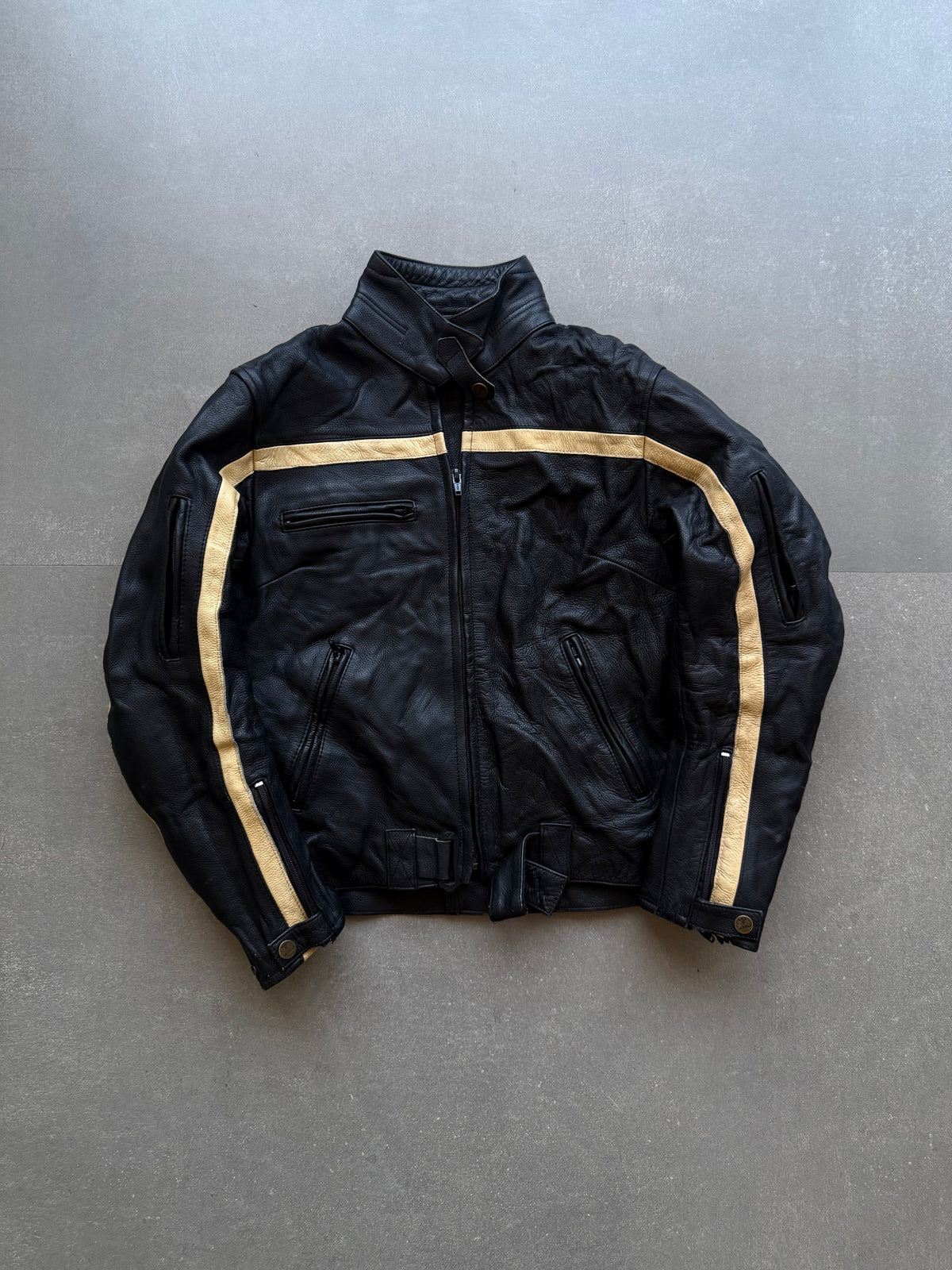 VINTAGE A-PRO LEATHER RACING JACKET (Safety pads)