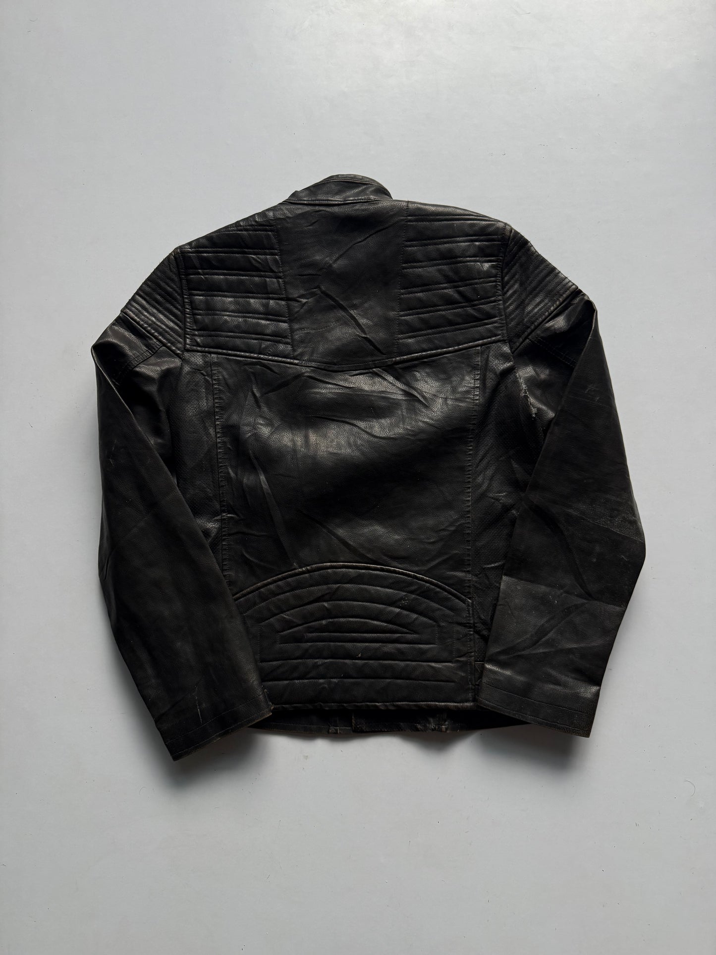 VINTAGE PULL & BEAR RACING LEATHER JACKET