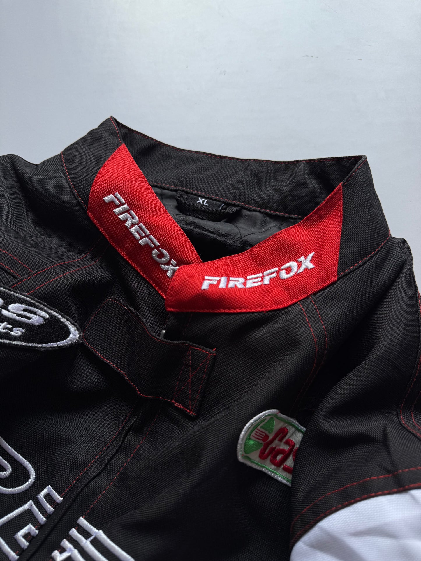 VINTAGE FIREFOX RACING JACKET 
(Rare find) (Safety pads)