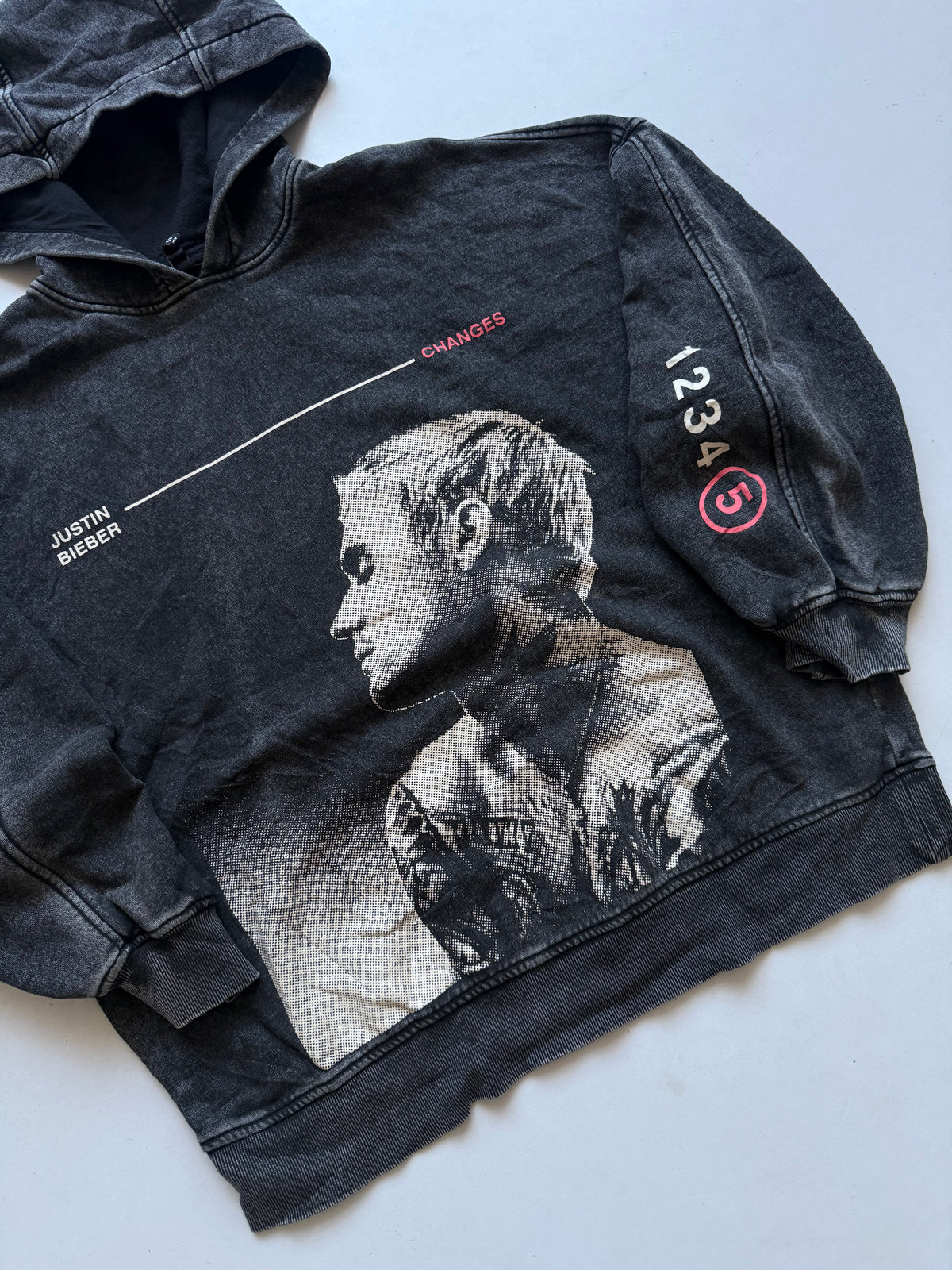 JUSTIN WASHED GREY HOODIE