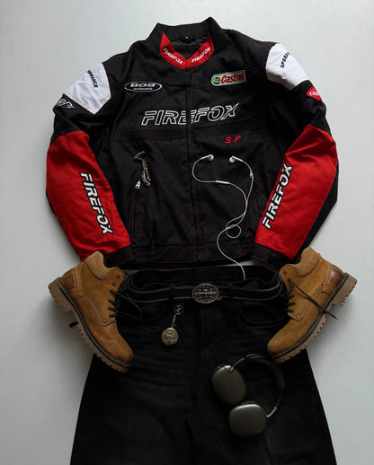 VINTAGE FIREFOX RACING JACKET 
(Rare find) (Safety pads)