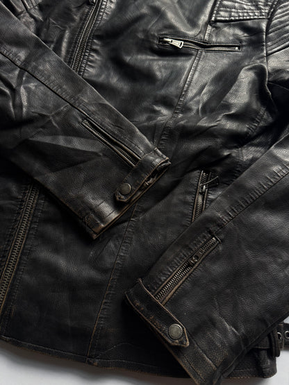 VINTAGE PULL & BEAR RACING LEATHER JACKET