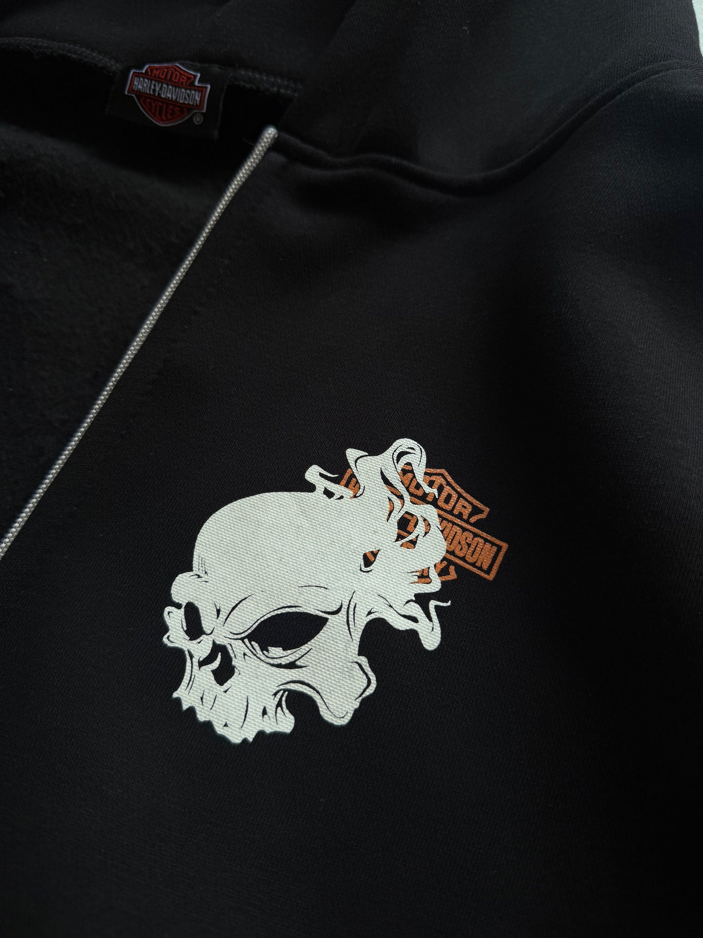 VINTAGE Y2K STYLE HARLEY  HOODED ZIPPER