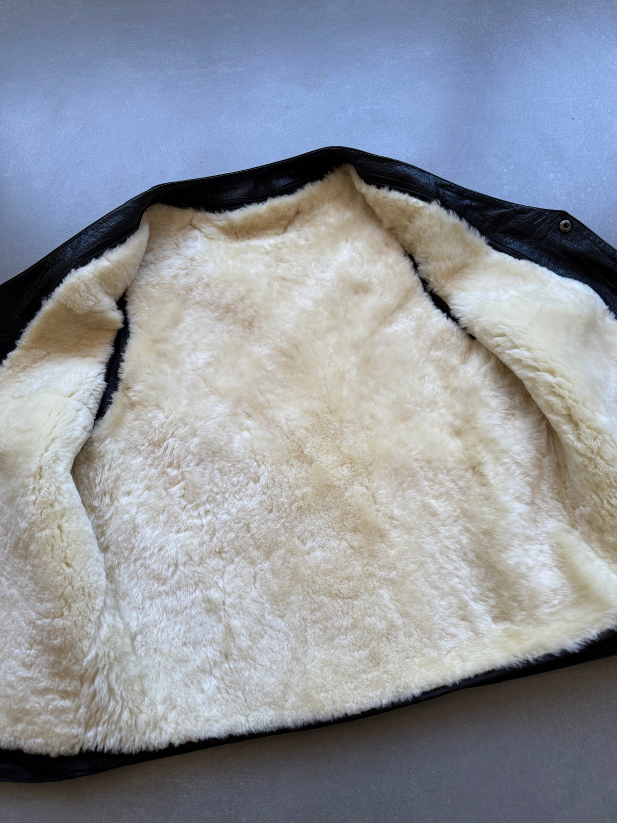 VINTAGE FUR LEATHER VEST
