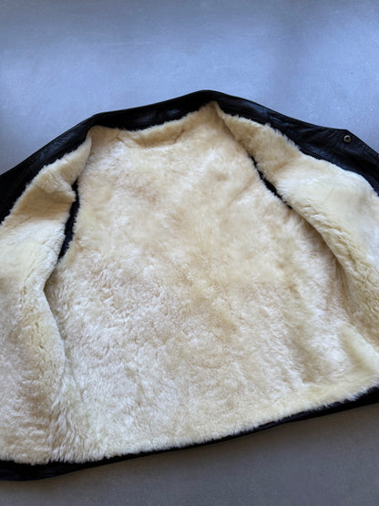 VINTAGE FUR LEATHER VEST