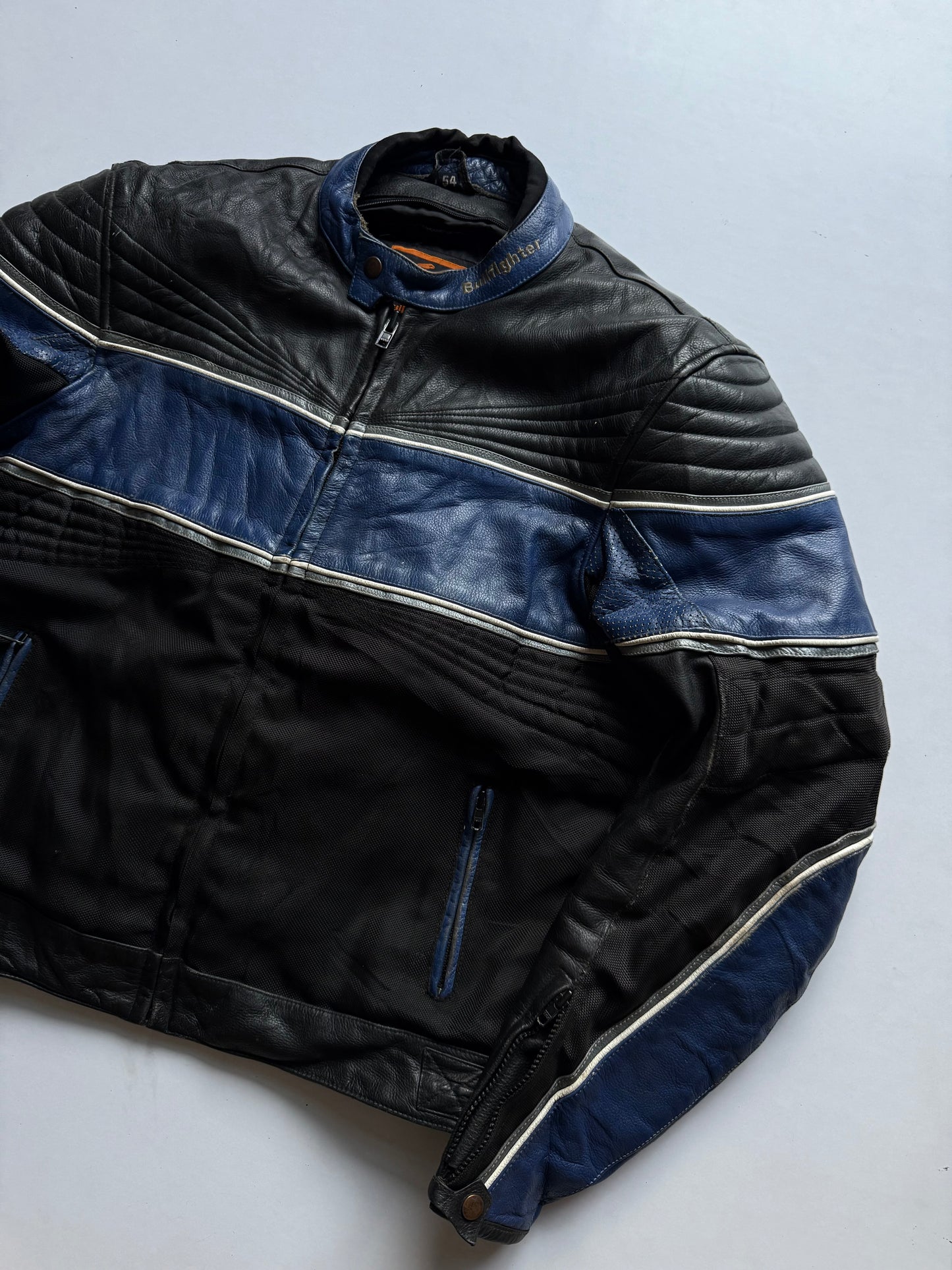 VINTAGE LEATHER BULLFIGHTER RACING JACKET 
(Safety pads)