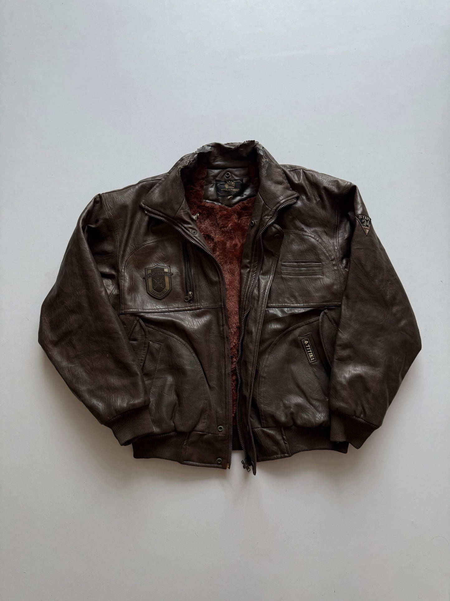 VINTAGE TECHNIQUE SPORTS CLUB LEATHER JACKET