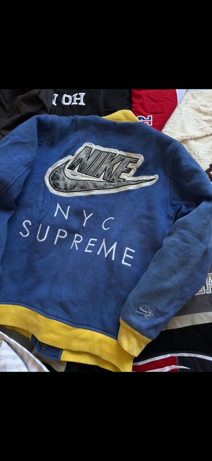 VINTAGE RARE Nike SB X SUPREME ME VARSITY JACKET