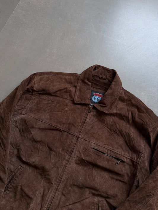 VINTAGE ROUTE 66 SUEDE LEATHER JACKET