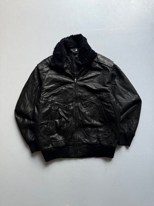 VINTAGE LEATHER JACKET (Detectable collar)