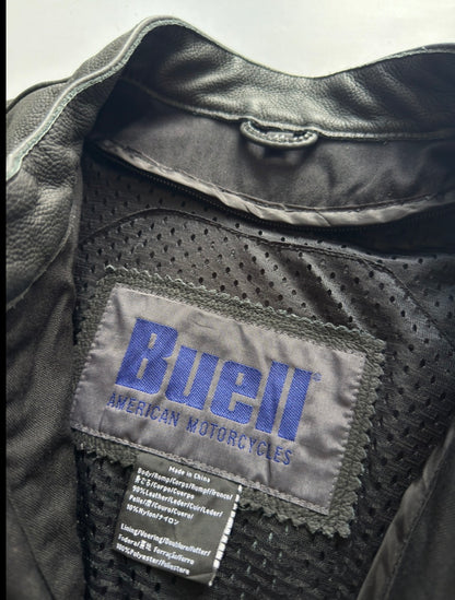 VINTAGE BUELL AMERICAN MOTORS LEATHER RACING JACKET
