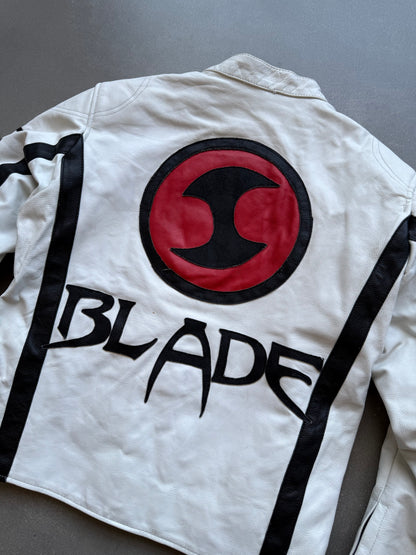 VINTAGE RARE BLADE TRNTY LEATHER RACING JACKET