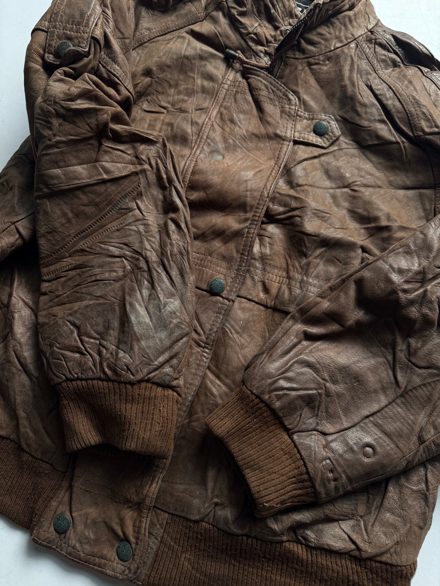 VINTAGE IZZI HEAVYWEIGHT LEATHER JACKET