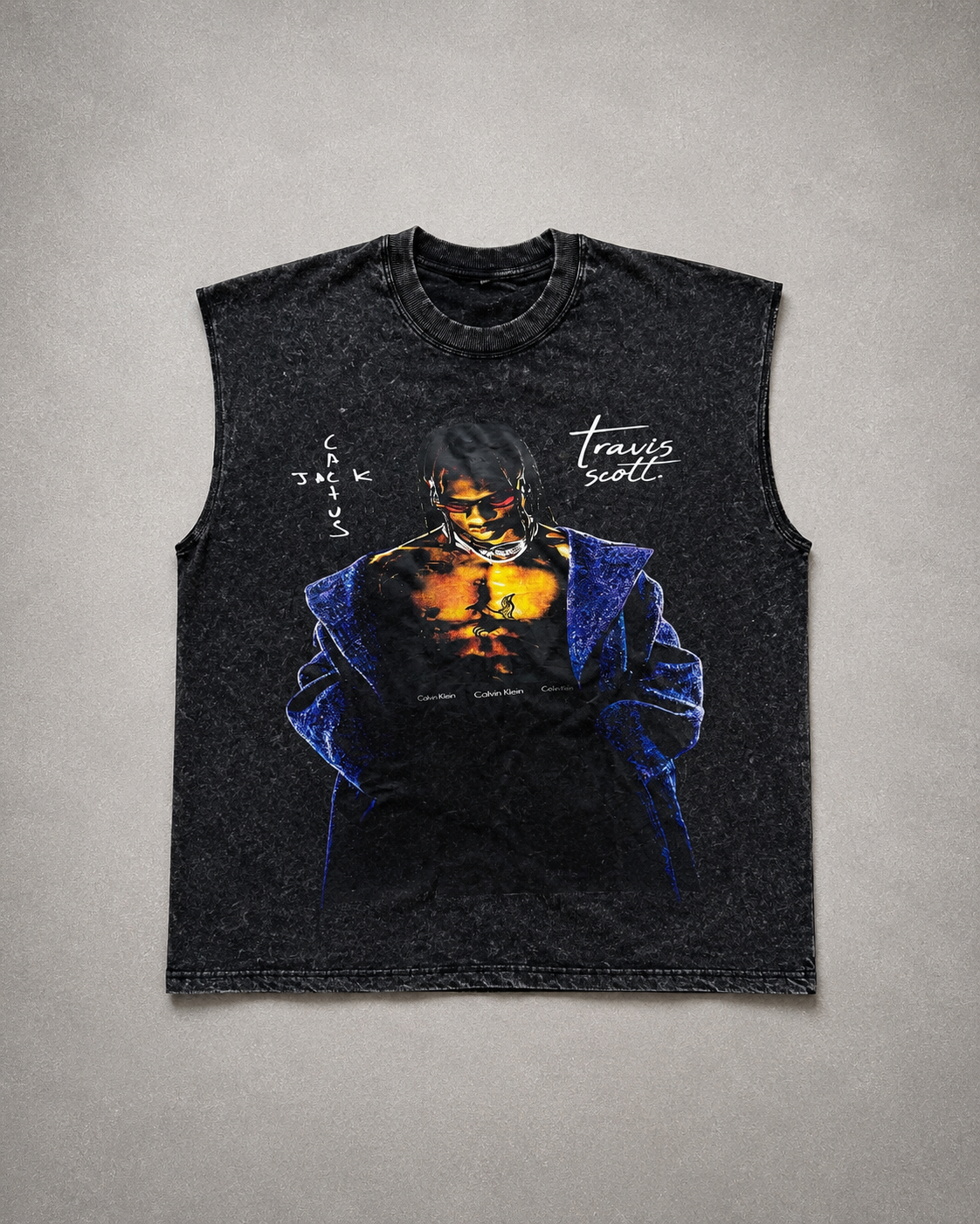ELLC STUDIO ACID WASH SLEEVES TEE