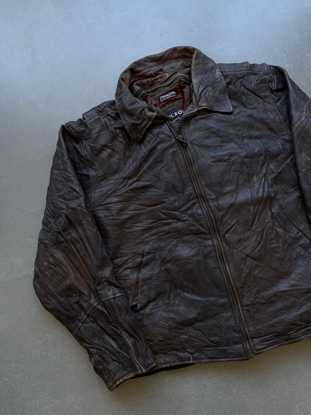 VINTAGE WILSON GENIUNE LEATHER JACKET (Heavyweight)
