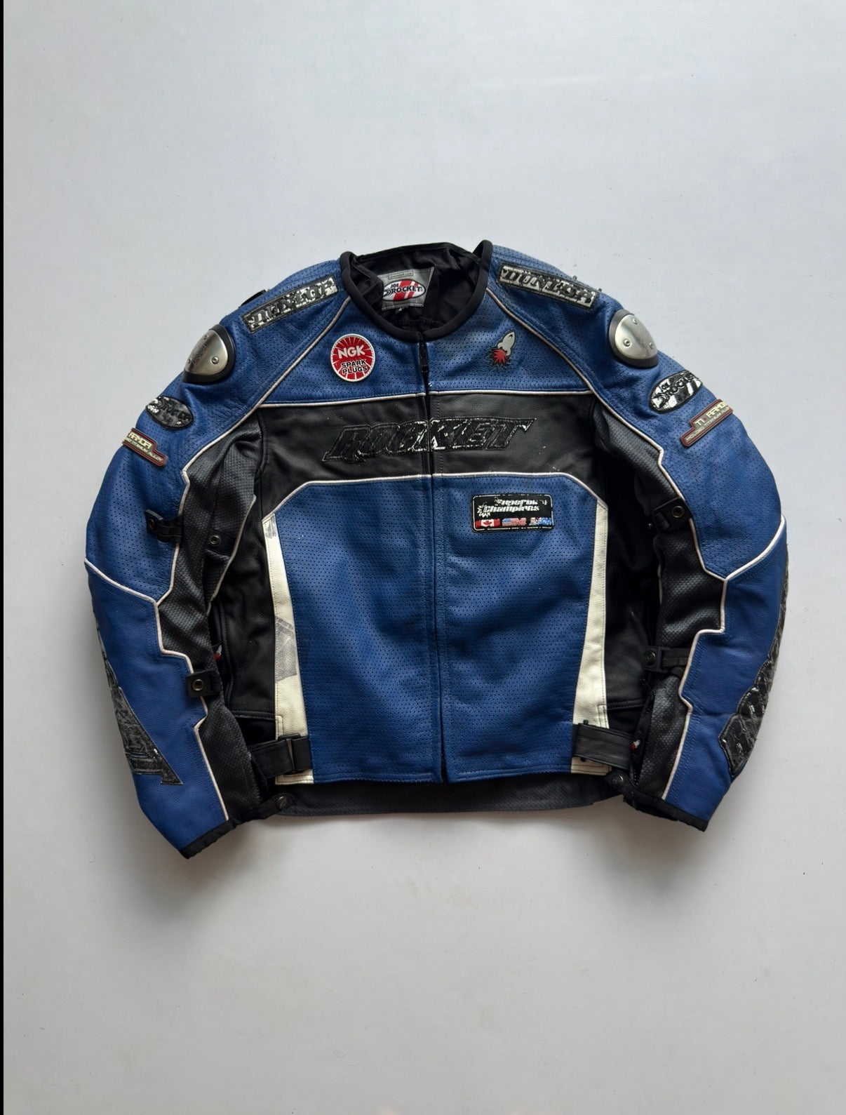 VINTAGE RARE JOE ROCKET LEATHER RACING JACKET (safety pads)