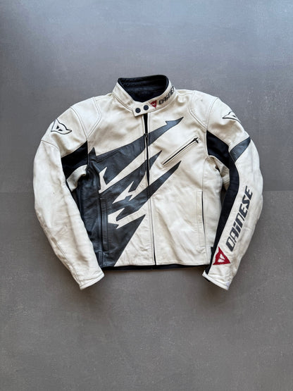 VINTAGE RARE DAINESE LEATHER BIKER JACKET (Safety pads)