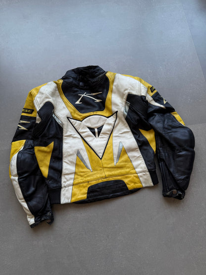 VINTAGE RARE DAINESE LEATHER BIKER JACKET (Safety pads)