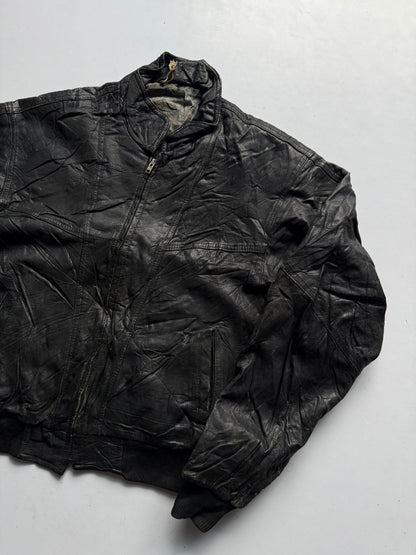 VINTAGE WORLD MAP LEATHER JACKET