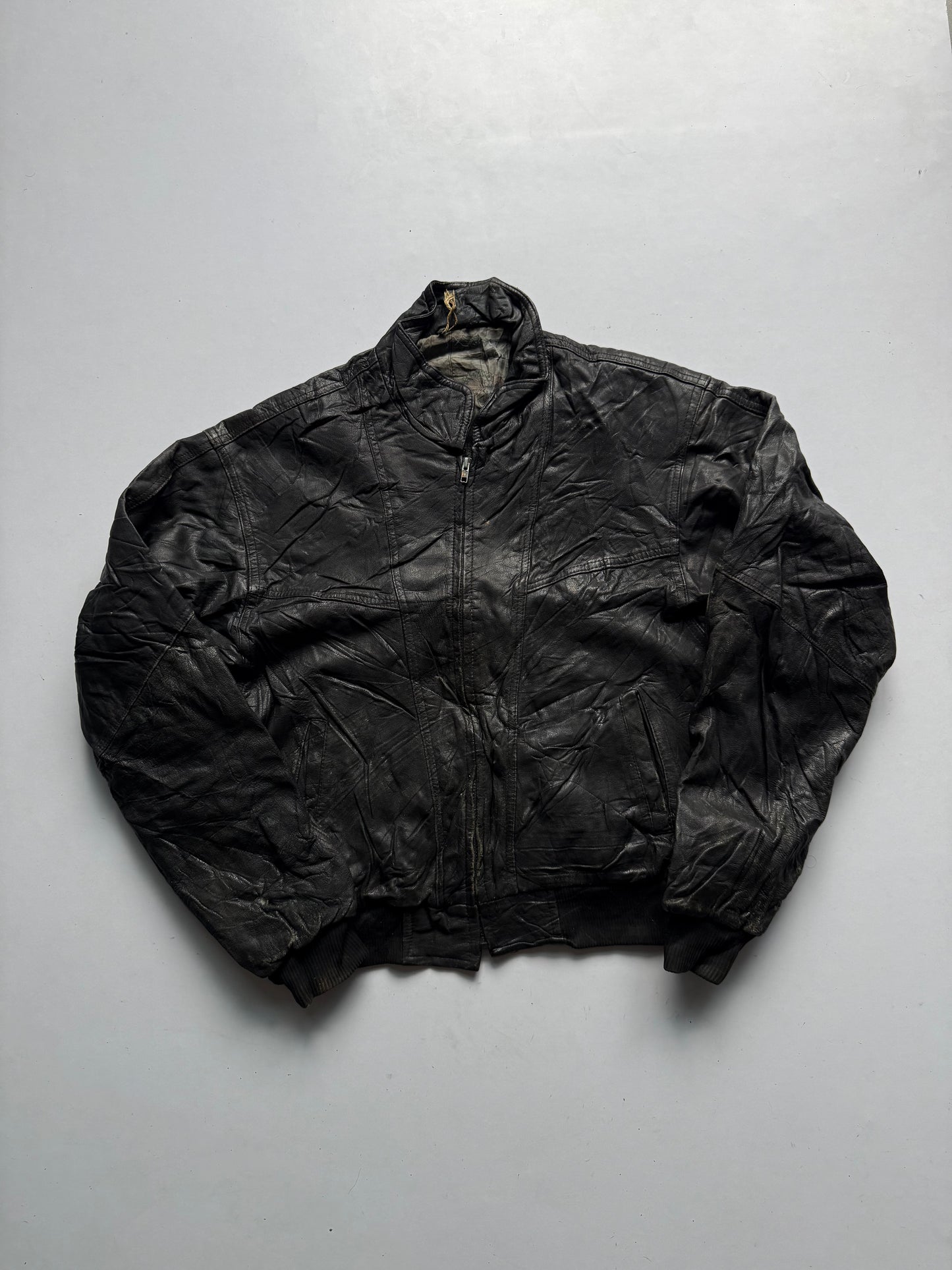 VINTAGE WORLD MAP LEATHER JACKET