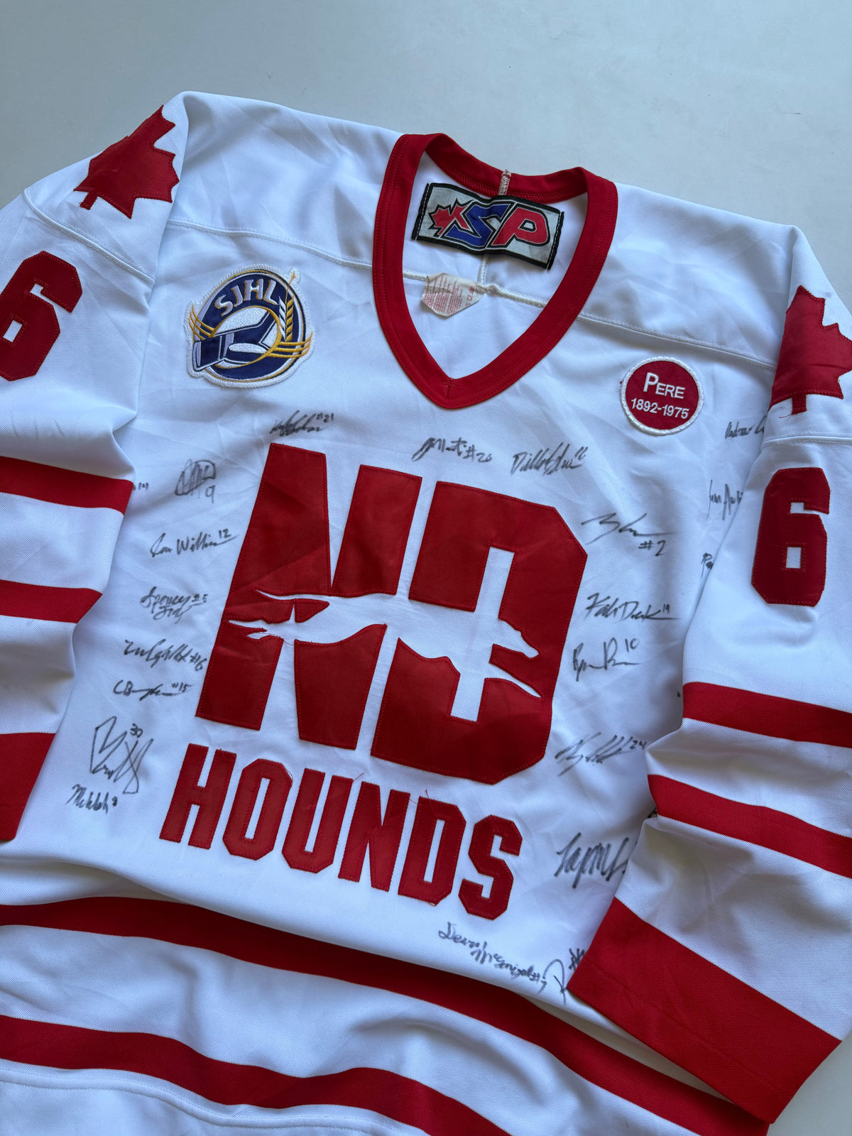 VINTAGE SP HOUNDS SIGN HOCKEY JERSEY