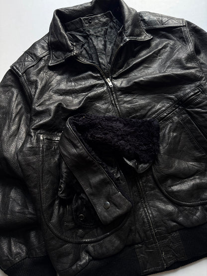 VINTAGE LEATHER JACKET (Detectable collar)