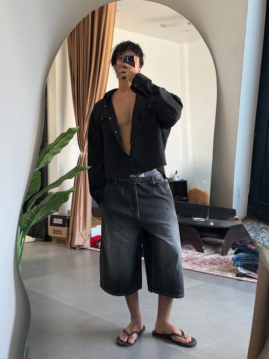 WASHED BAGGY JORTS