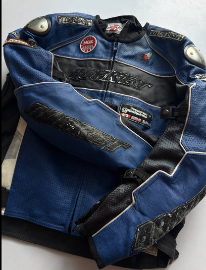 VINTAGE RARE JOE ROCKET LEATHER RACING JACKET (safety pads)