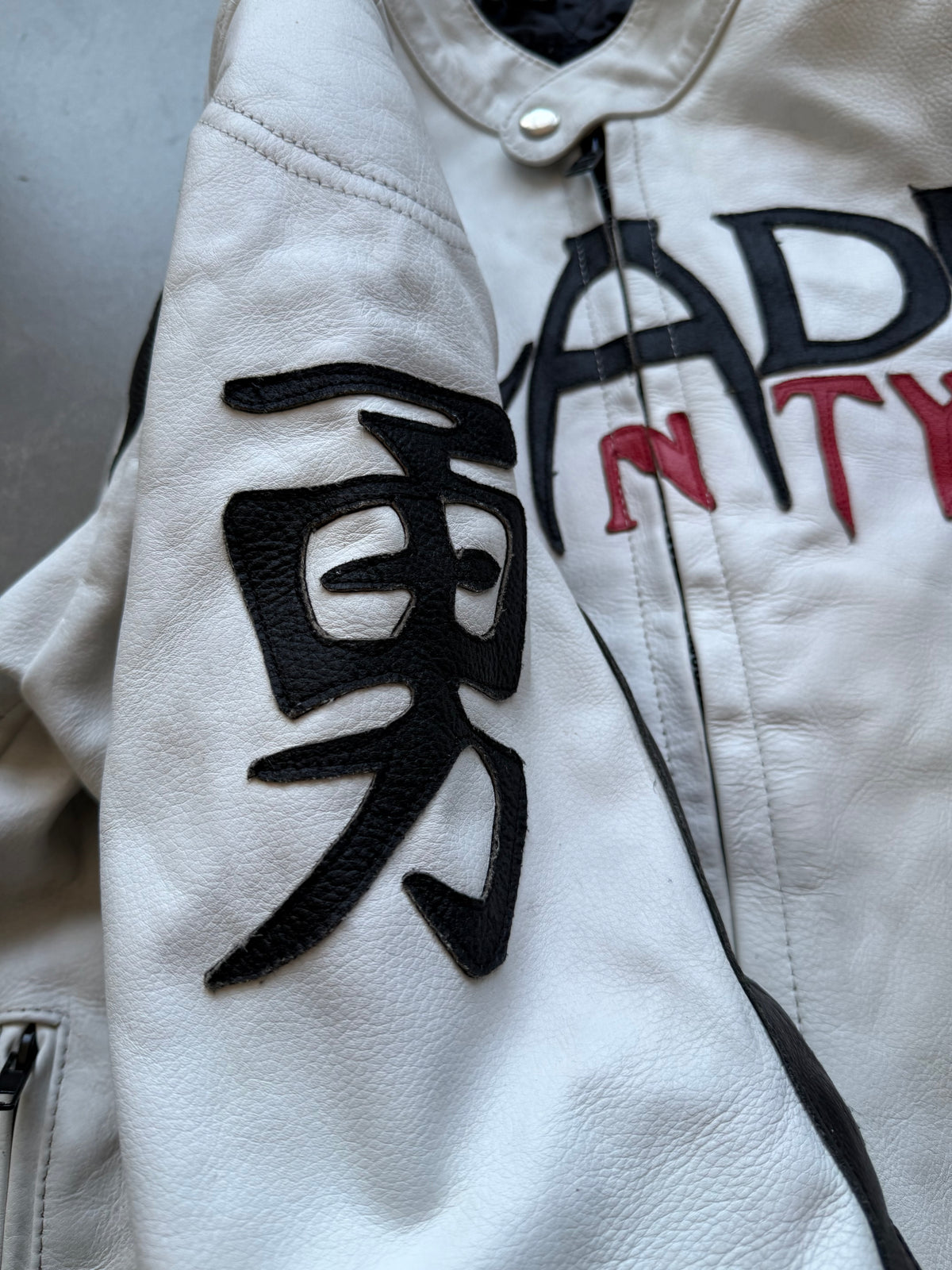 VINTAGE RARE BLADE TRNTY LEATHER RACING JACKET