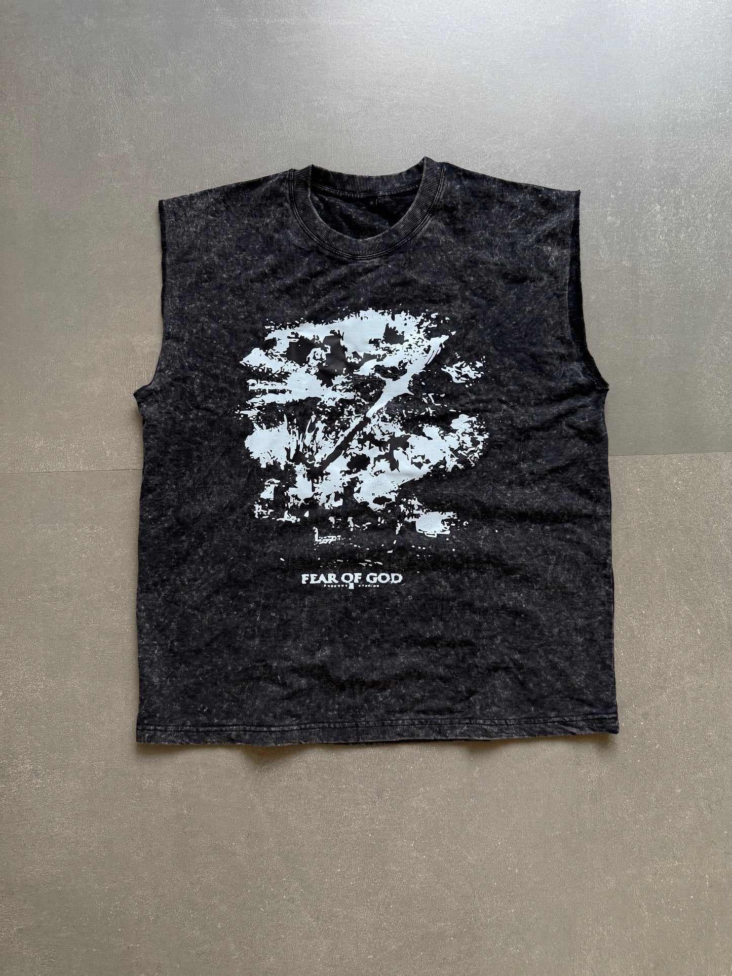 ELLC STUDIO ACID WASH SLEEVES TEE