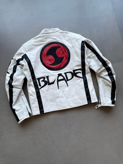 VINTAGE RARE BLADE TRNTY LEATHER RACING JACKET