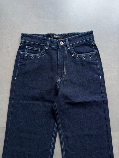 RAW INDIGO WIDE LEG DENIM
