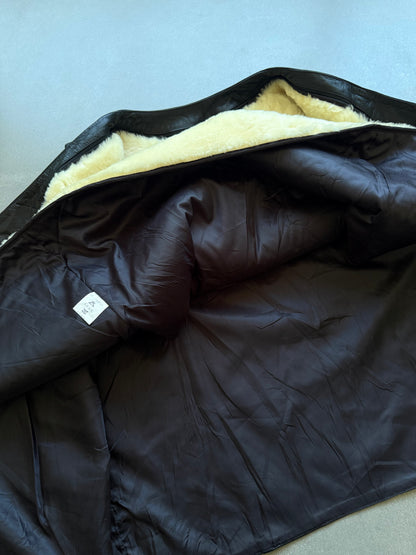 VINTAGE FUR LEATHER VEST