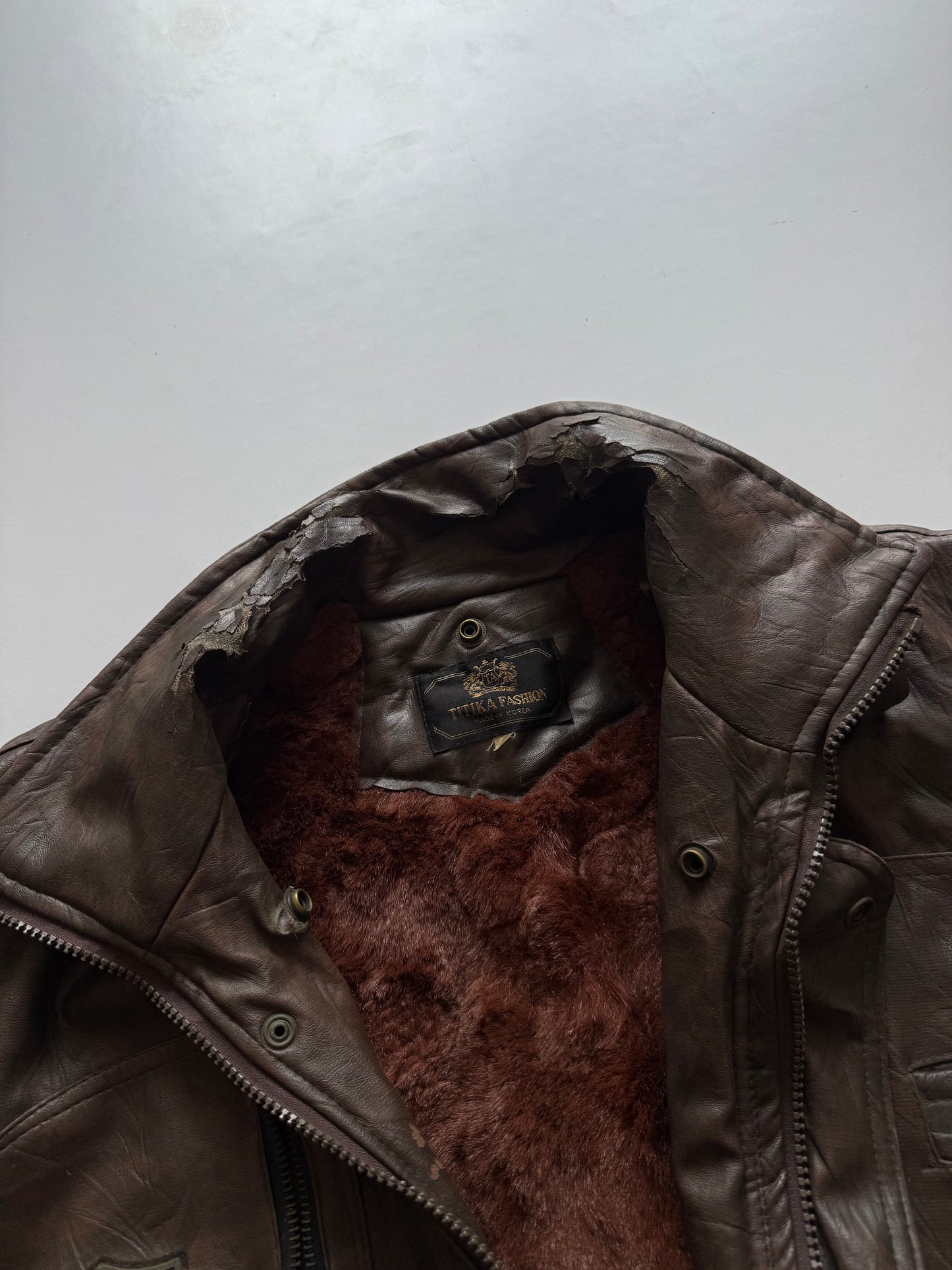 VINTAGE TECHNIQUE SPORTS CLUB LEATHER JACKET