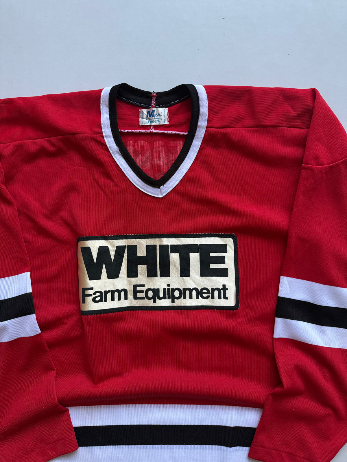 VINTAGE MASAKA WHITE FARM HOCKEY JERSEY