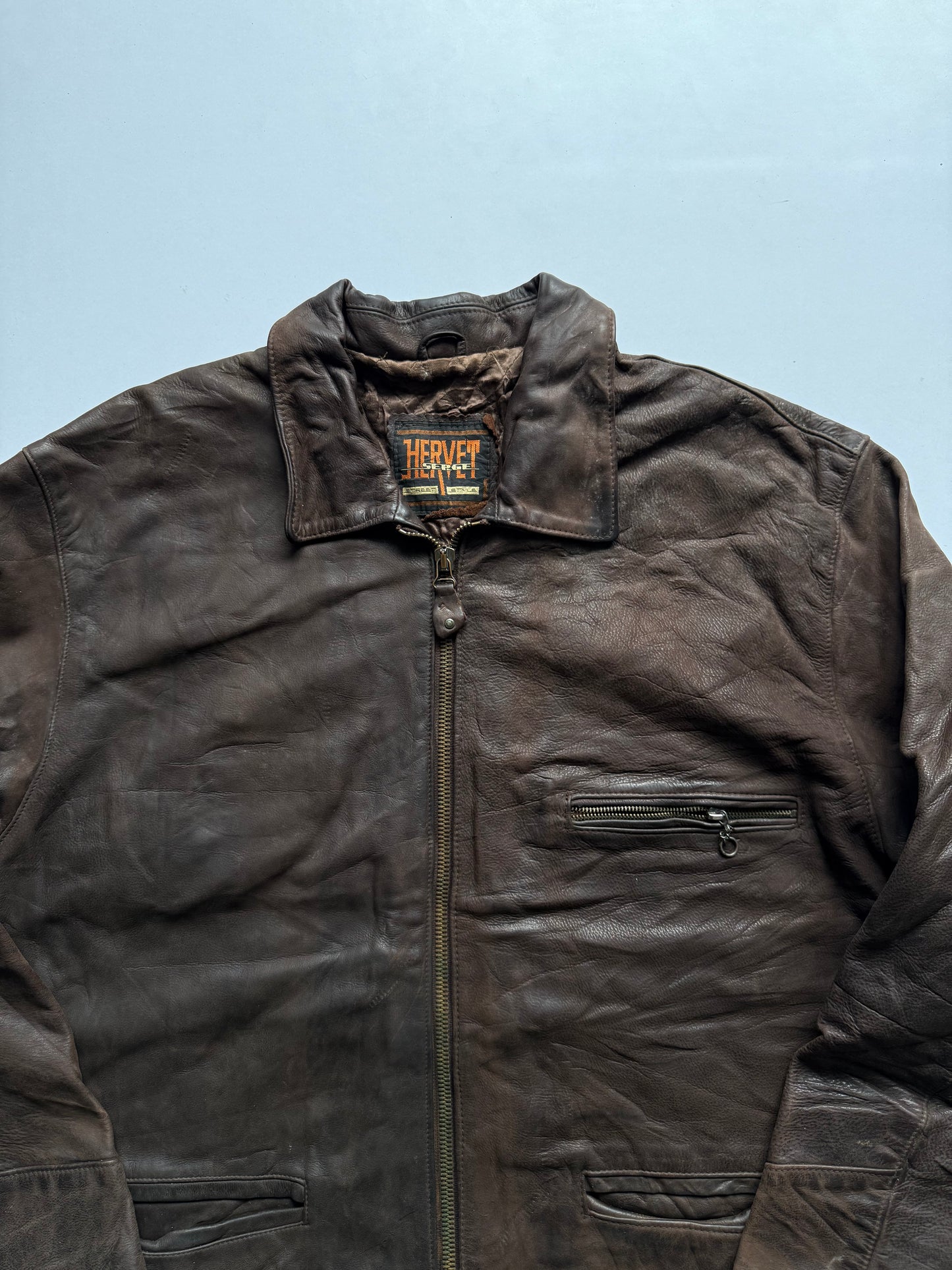 VINTAGE HERVET SERGE LEATHER JACKET