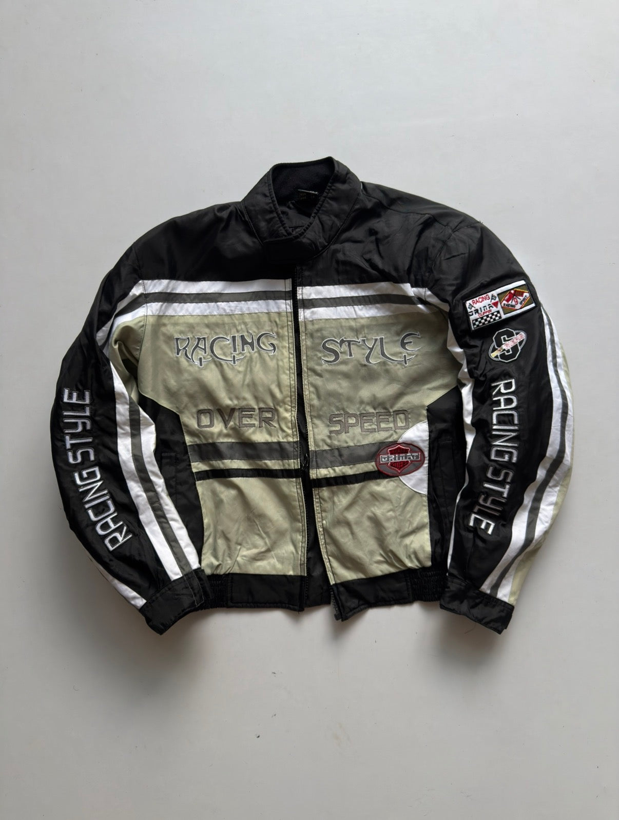 VINTAGE RACING STYLE OVER SPEED RACING JACKET (safety pads)