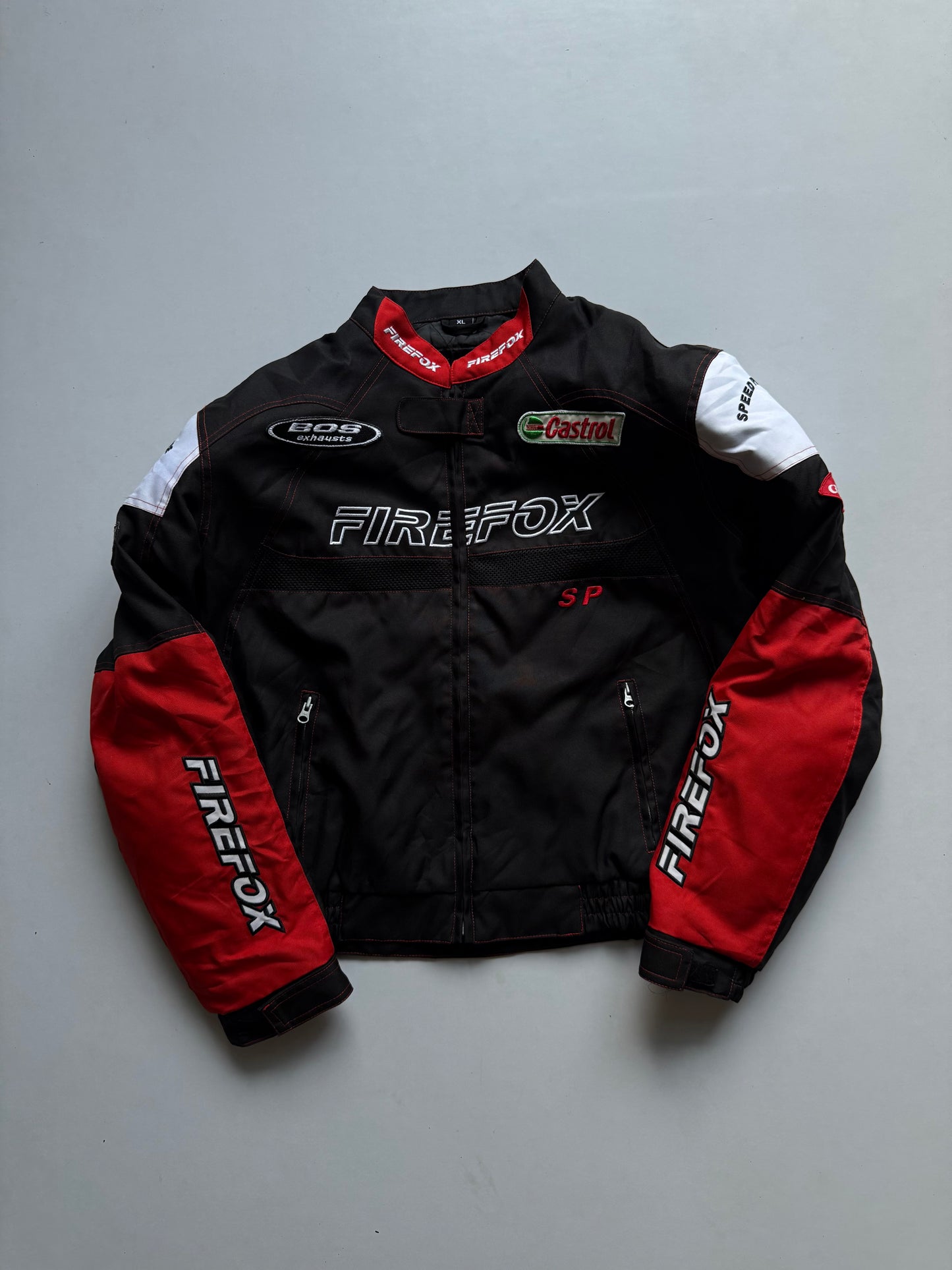 VINTAGE FIREFOX RACING JACKET 
(Rare find) (Safety pads)