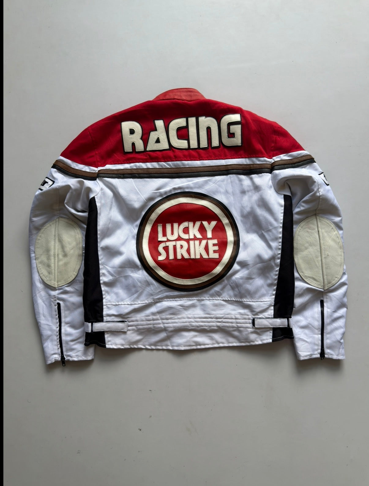 VINTAGE RARE LUCKY STRIPE RACING JACKET (safety pads)