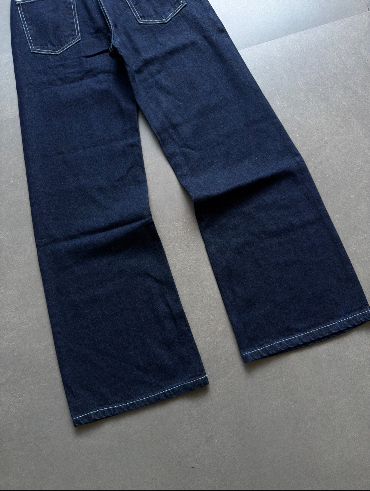RAW INDIGO WIDE LEG DENIM