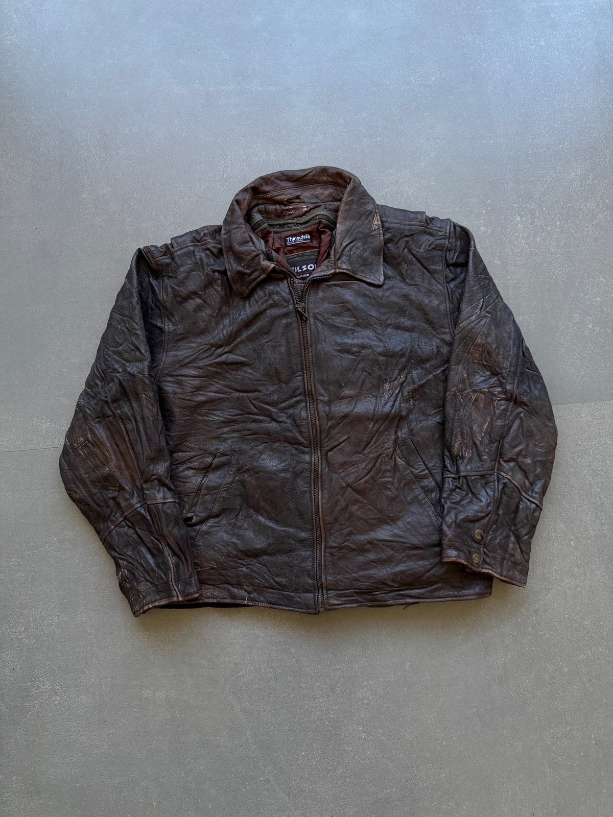 VINTAGE WILSON GENIUNE LEATHER JACKET (Heavyweight)