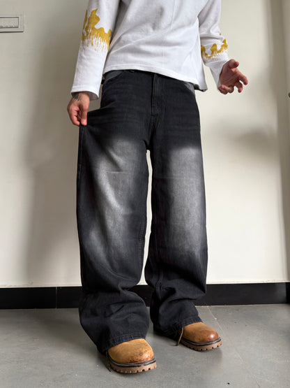 WASHED BAGGY DENIM