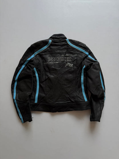 VINTAGE PRO BIKER LEATHER RACING JACKET